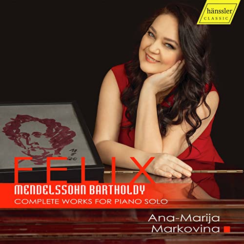CD cover featuring pianist Ana-Marija Markovina and composer portrait.