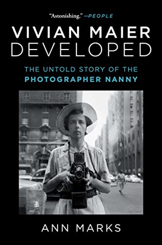 Book cover featuring a black-and-white self-portrait of photographer Vivian Maier holding a camera.