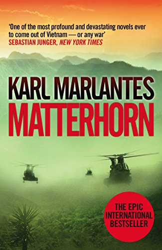 Book cover for Matterhorn by Karl Marlantes showing military helicopters flying over a jungle.