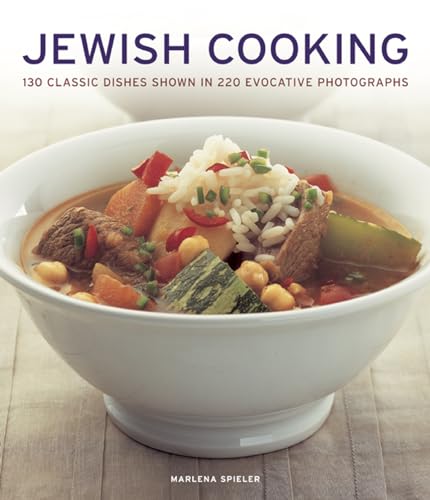 Cookbook cover featuring a bowl of hearty Jewish stew with meat and vegetables.