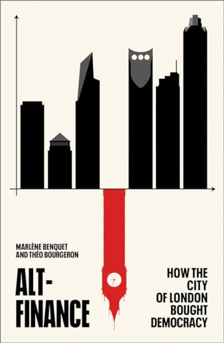 Book cover with black city skyline split by a red, dripping shape.