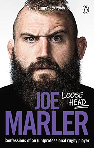 Book cover featuring Joe Marler, a rugby player with a full beard.