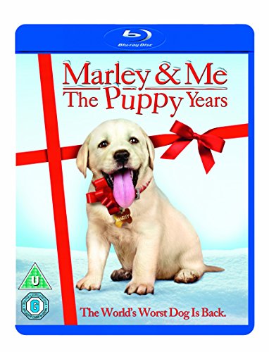 “Marley & Me: The Puppy Years” Blu-ray cover featuring a golden Labrador puppy.