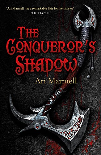 Book cover: dark background with a large, ornate axe and red title.