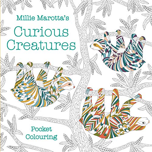 Colouring book cover with detailed illustrations of sloths in trees.
