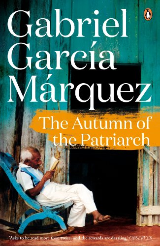 Book cover: elderly man reading on a porch, teal wooden background.