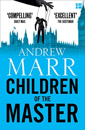 Book cover: silhouette of a man controlled by strings, London backdrop.