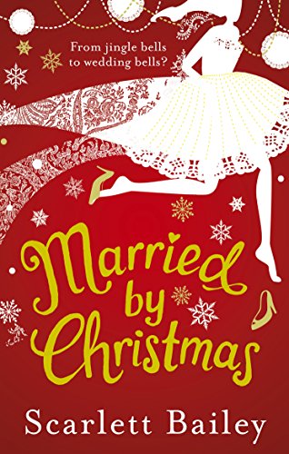 Book cover: "Married by Christmas" with a woman in a festive dress.