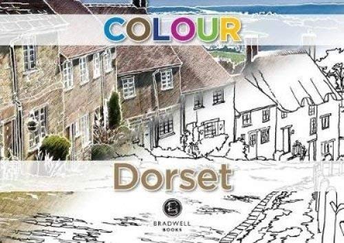 A coloring book cover featuring a line drawing transition from colored houses to outlines.
