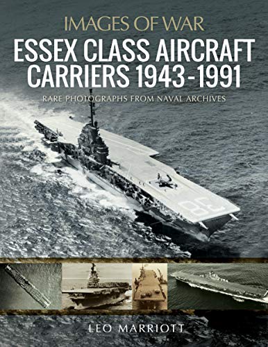 Book cover featuring a grey Essex-class aircraft carrier at sea.