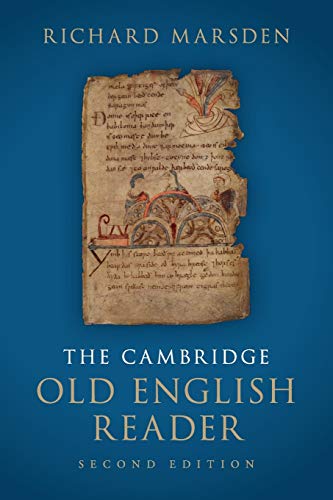 Book cover: “The Cambridge Old English Reader” with illuminated manuscript image.