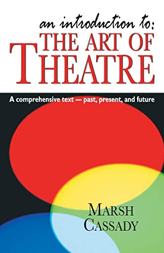 Book cover: "Introduction to The Art of Theatre" with red and yellow circles.