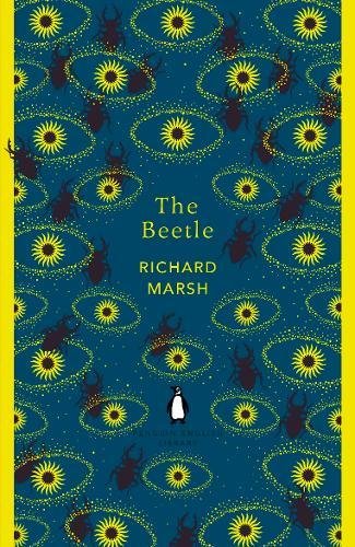 Book cover with blue background, yellow beetles, and yellow sunbursts, featuring title and author name.
