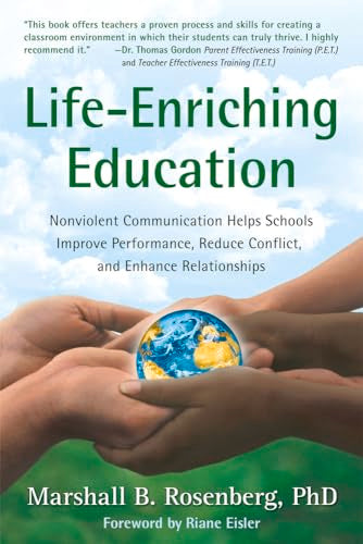 Book cover with hands cradling a globe, titled "Life-Enriching Education.