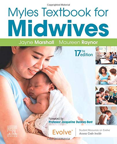 Cover of Myles Textbook for Midwives 17th edition featuring a mother holding her baby.