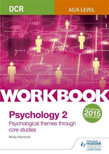 OCR Psychology workbook cover with pink and white abstract design.