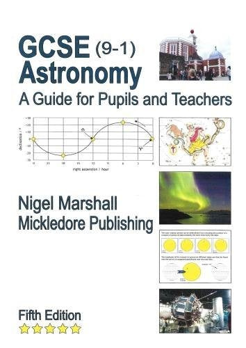 Book cover: "GCSE Astronomy" with charts, constellations, and aurora images.