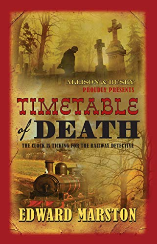 Book cover: "Timetable of Death" with a detective by a graveyard.