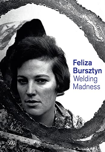 Black and white portrait of Feliza Bursztyn framed by a metal circle.