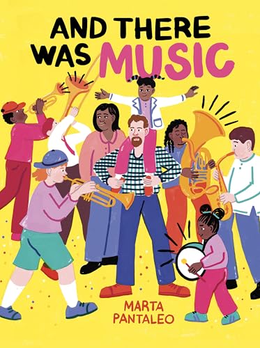 Book cover: diverse group playing brass instruments, colorful illustration.