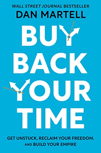 Book cover with bold yellow text reading "BUY BACK YOUR TIME" on blue.