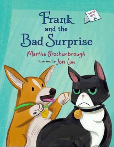 Book cover featuring a happy dog and a grumpy black cat.
