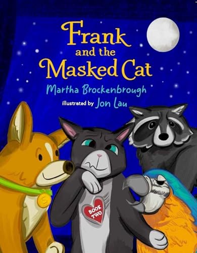 Book cover: dog, masked cat, raccoon, and bird against a blue starry sky.