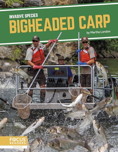 Book cover depicting people on a boat catching jumping bigheaded carp.