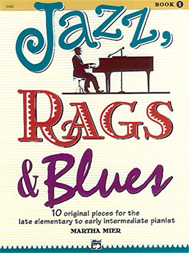 Sheet music cover for “Jazz, Rags & Blues” featuring a pianist.