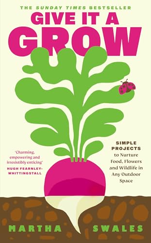 Book cover: radishes with green leaves, ladybug, and title "Give it a Grow".