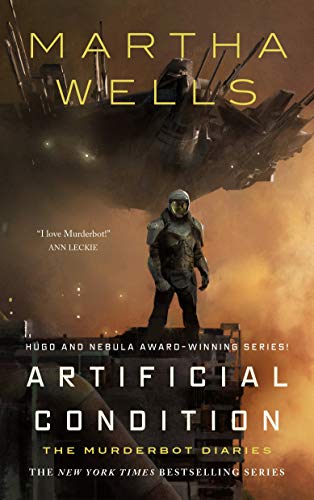 Book cover featuring a figure in a space suit standing before a large ship.