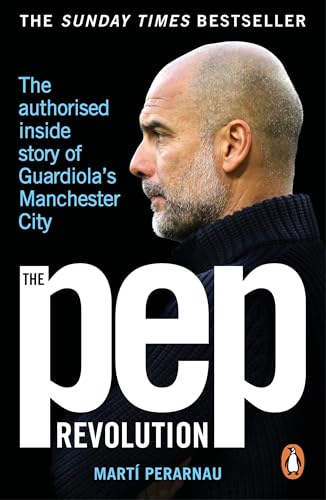 Book cover featuring Pep Guardiola in profile with bold title text.