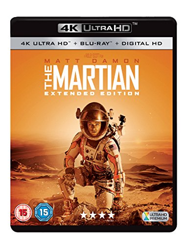 "The Martian" Blu-ray case featuring an astronaut in a desert landscape.