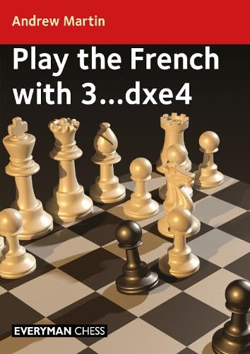 Chess book cover with white pieces on a black and grey chessboard.