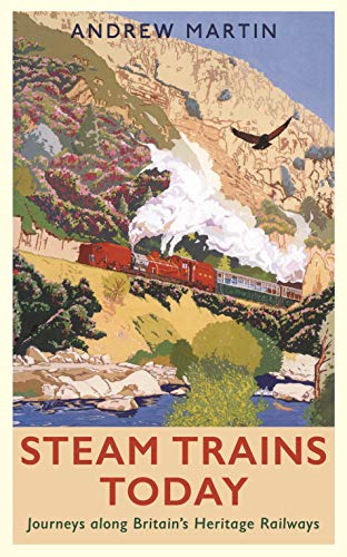Book cover featuring an illustration of a red steam train in a valley.