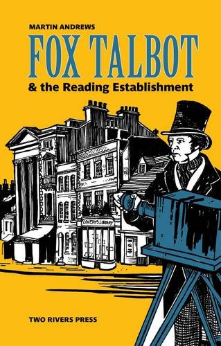 Book cover: William Henry Fox Talbot with early camera, town background.