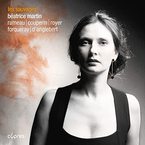 CD cover featuring a portrait of Béatrice Martin and composer names.