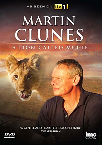 DVD cover showing Martin Clunes with a lion against an African sunset background.