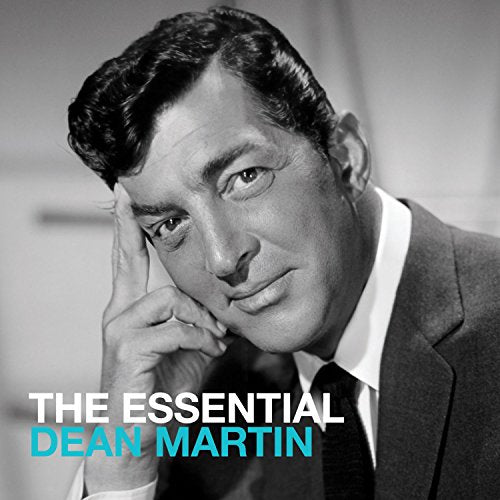 Black and white portrait of Dean Martin with his hand resting near his head.