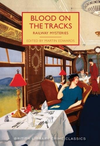 Vintage book cover depicting a train car interior with passengers.