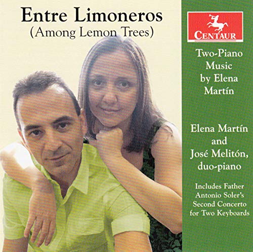 CD cover featuring Elena Martín and José Melitón, two pianists.