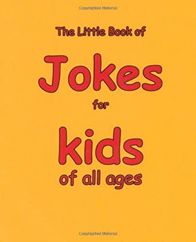 Orange book cover with red and brown text: "The Little Book of Jokes.