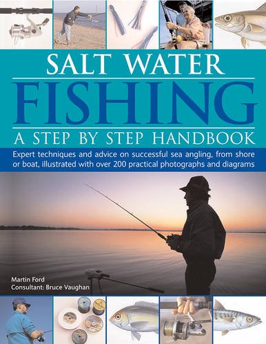 Book cover: "Salt Water Fishing" handbook with images of anglers and fish.