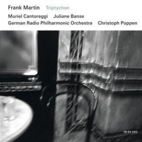 CD cover for Frank Martin’s “Triptychon” with abstract, dark imagery.
