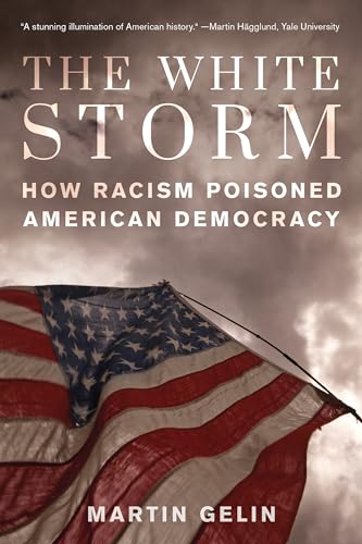 Book cover: "The White Storm" with a distressed American flag image.