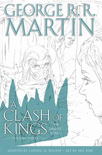 “A Clash of Kings” graphic novel cover with sketched figures.