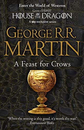 Book cover for “A Feast for Crows” with a golden goblet image.