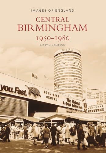 Sepia-toned book cover showing the Bull Ring Centre with the Rotunda building in Birmingham.