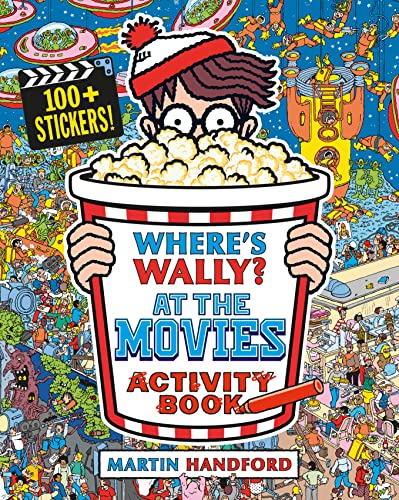 “Where’s Wally?” book cover with Wally’s face emerging from popcorn.
