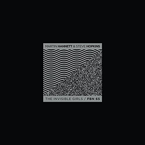 Black album cover with abstract wavy and dotted pattern, text details.